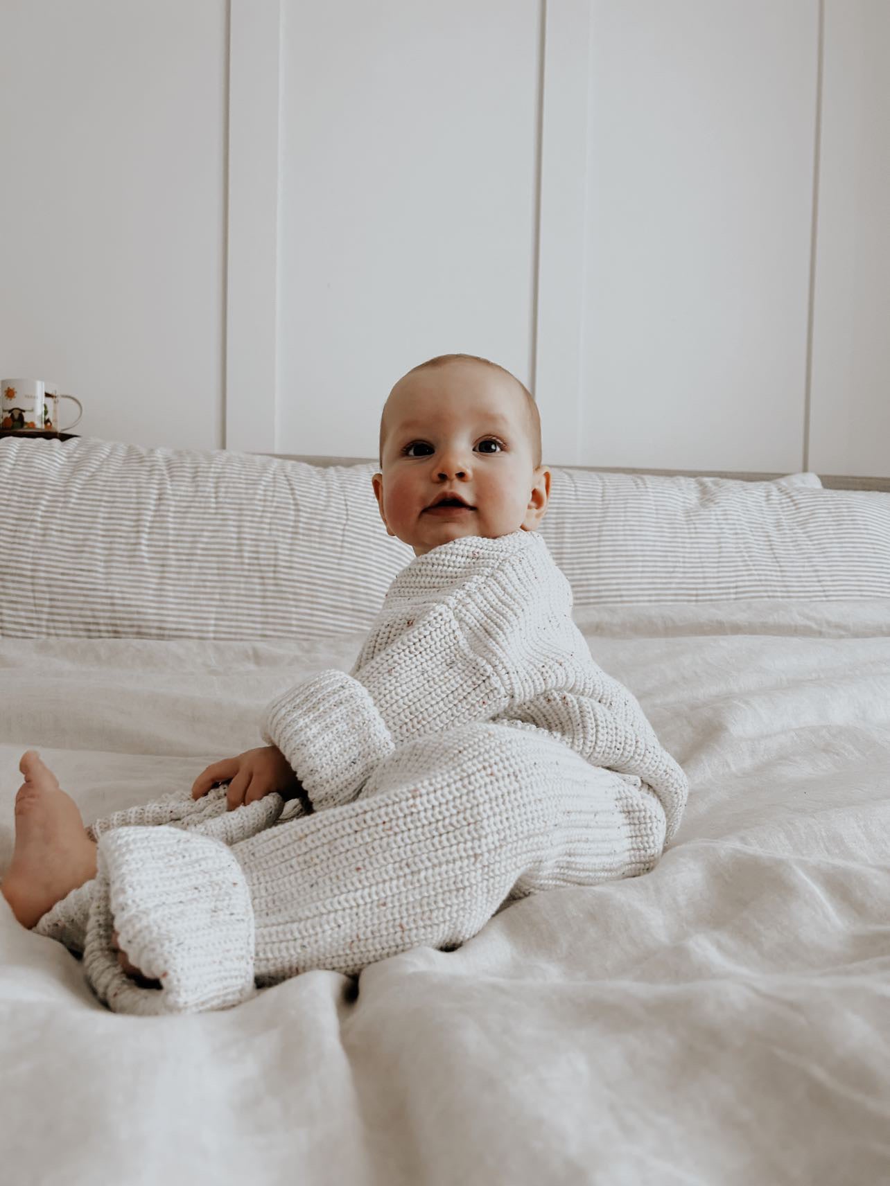 Chunky Knit Sweater | Speckled Ivory