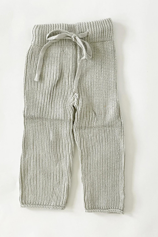 Chunky Knit Pants | Sage