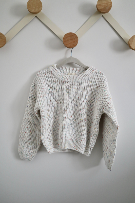 Chunky Knit Sweater | Speckled Ivory