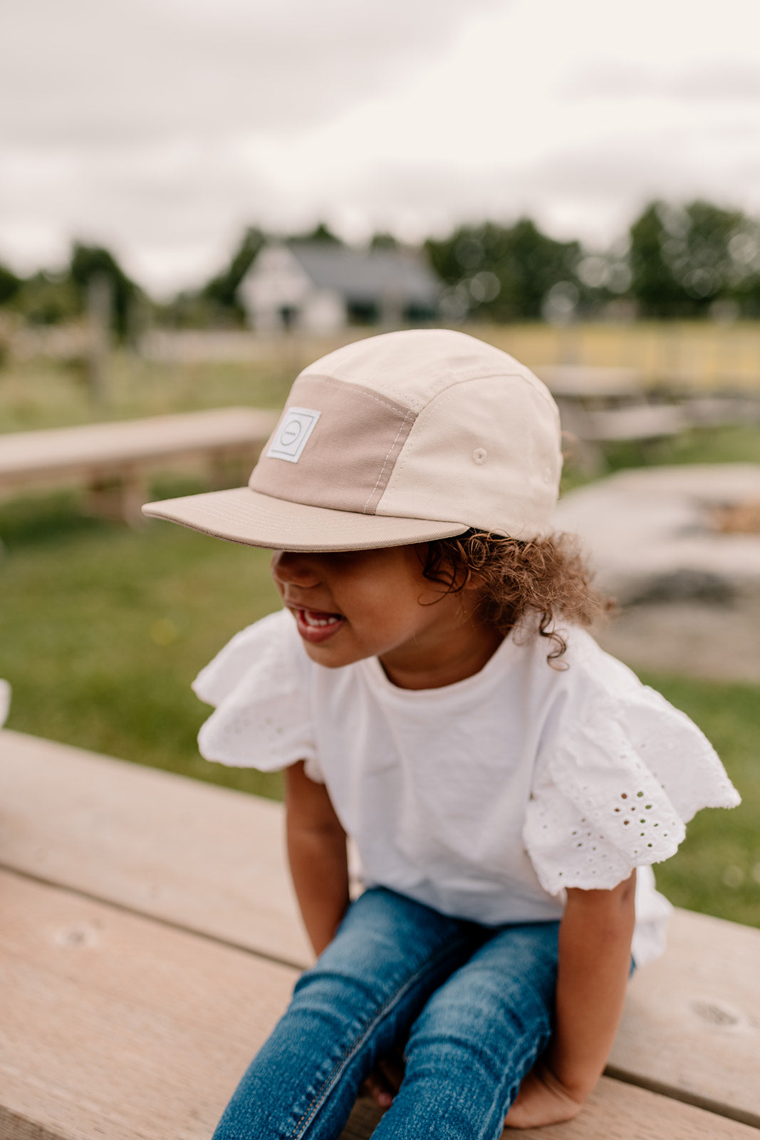Cotton Five-Panel Hat | Sand