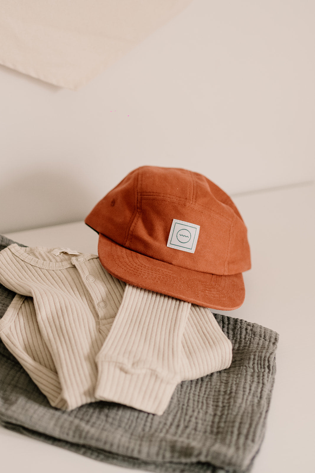 Cotton Five-Panel Hat | Rust