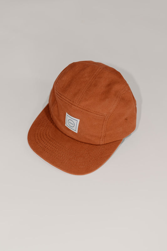 Cotton Five-Panel Hat | Rust
