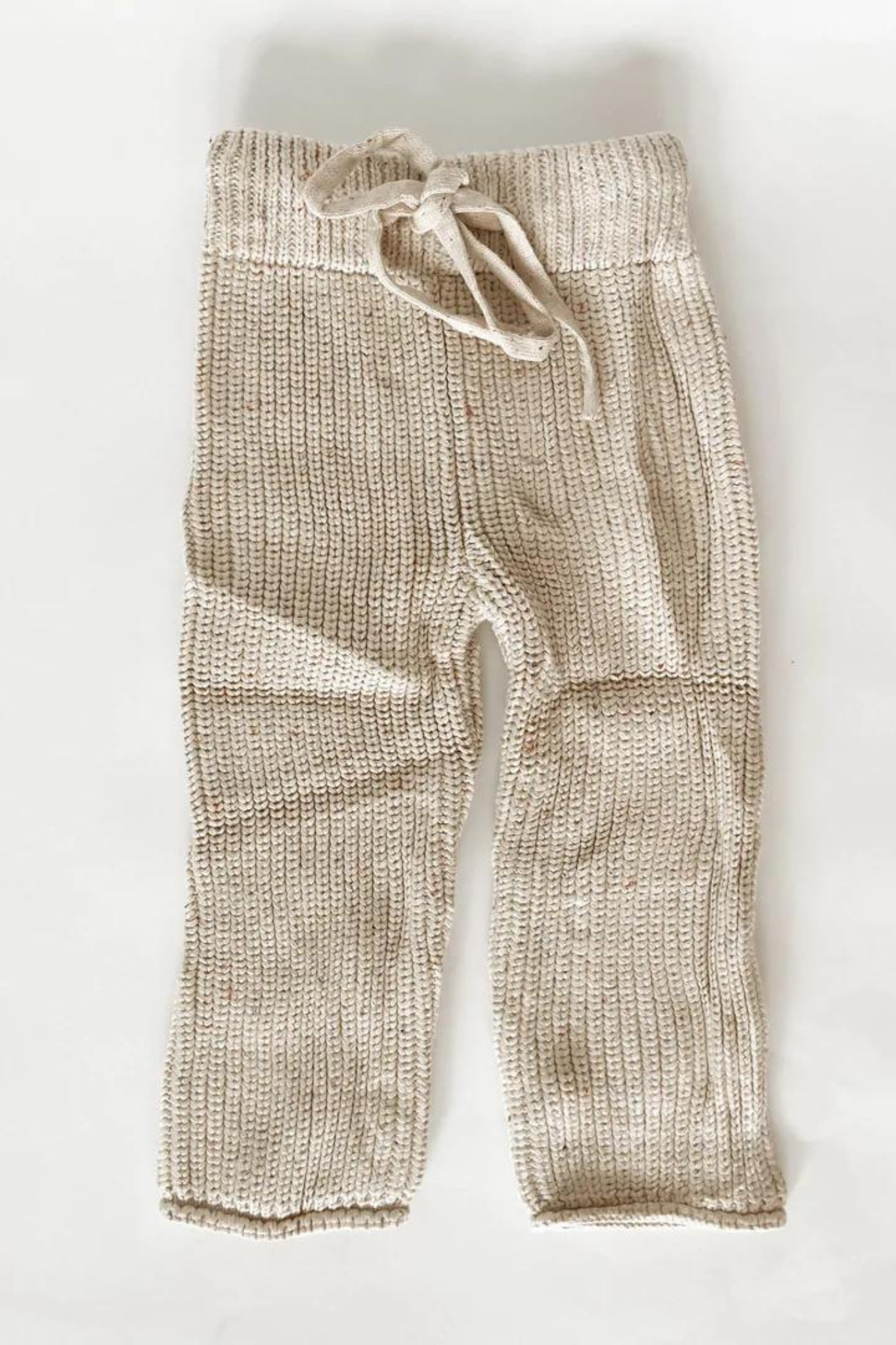 Chunky Knit Pant | Speckled Beige