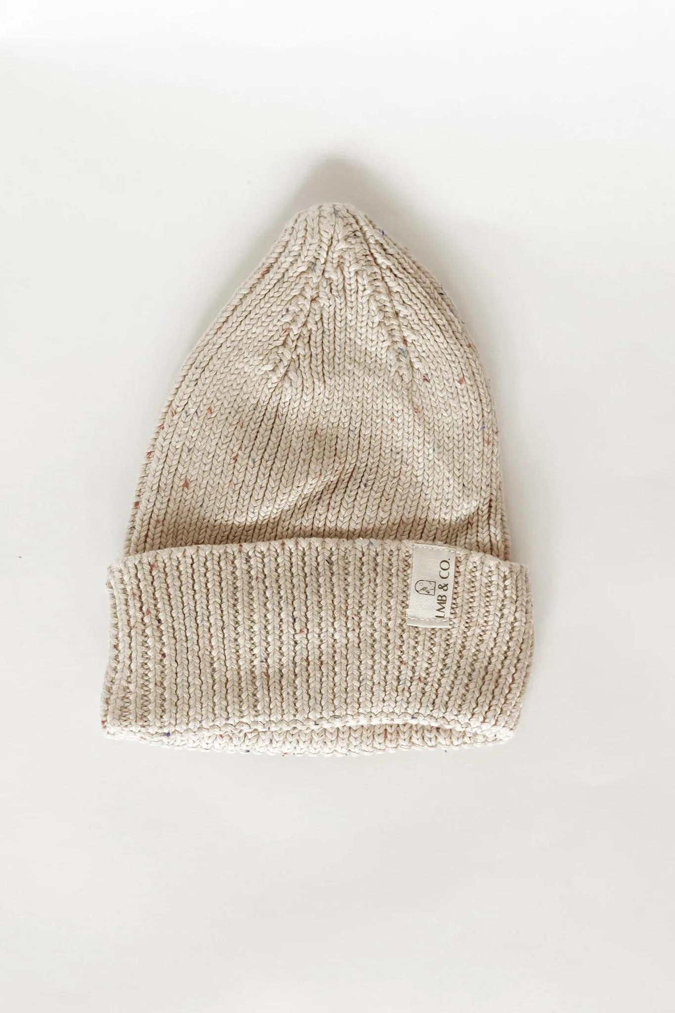 Chunky Knit Beanie | Speckled Beige